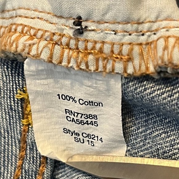 J. Crew Mid Rise Distressed Button Fly Cutoff Denim Shorts Blue C6214 Size 28 - Picture 9 of 10